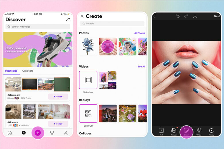 how to upload a manicure photo to picsart