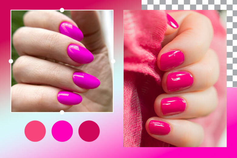 barbiecore inspired shades of pink nail polish inspiration