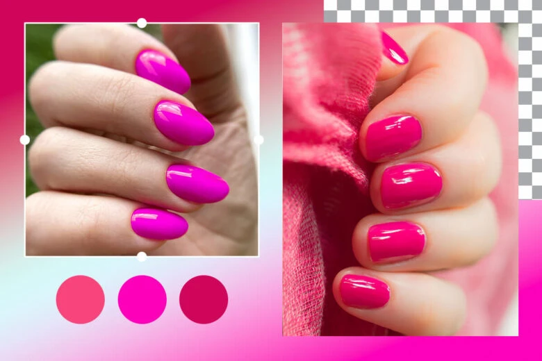 barbiecore inspired shades of pink nail polish inspiration