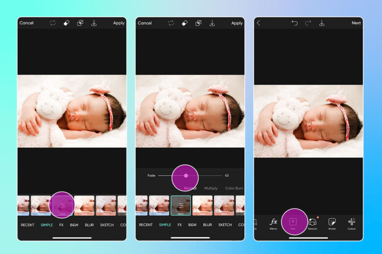 photo filters for newborn photography