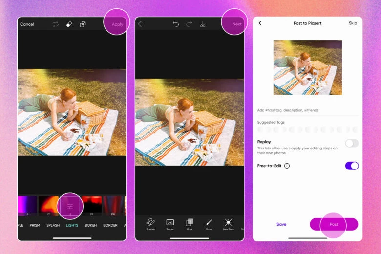 how to add a light mask to give photos a summer vibe