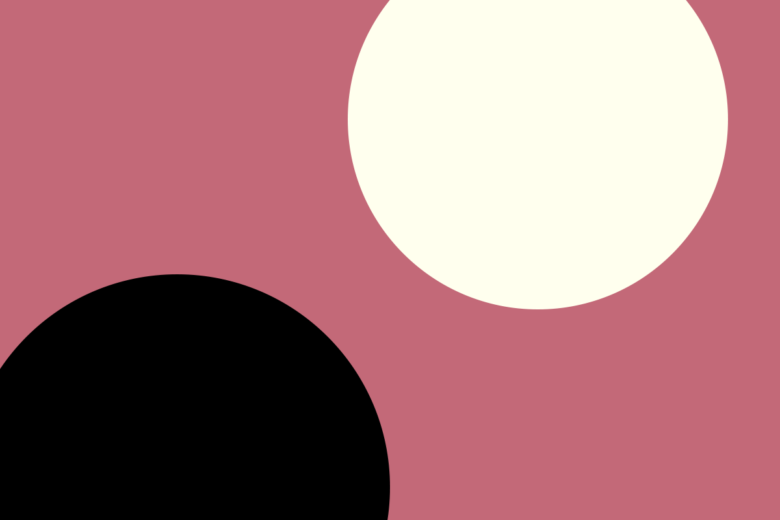 black, rose, and ivory color palette