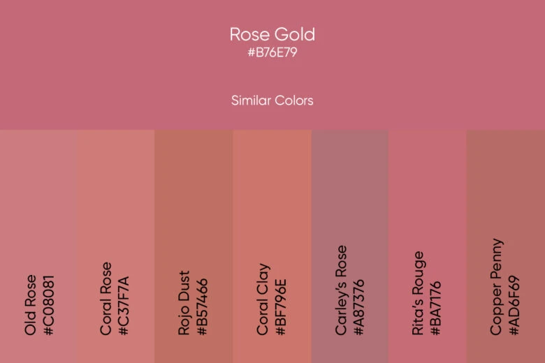 similar colors to rose gold