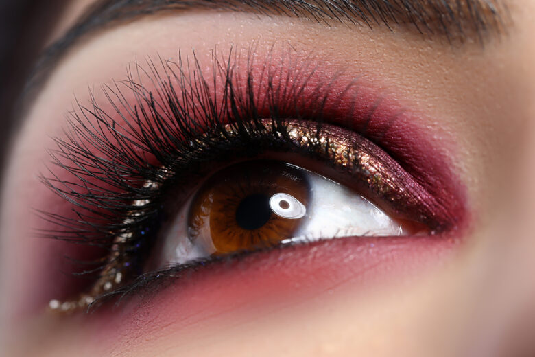 dramatic eyeshadow look enhanced with virtual makeup