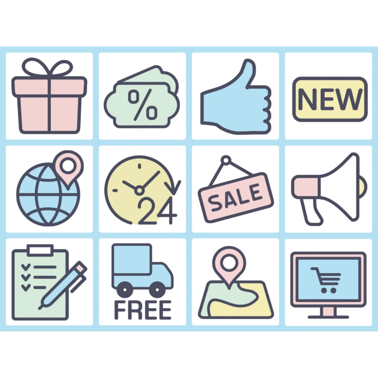 eCommerceクリップアート素材