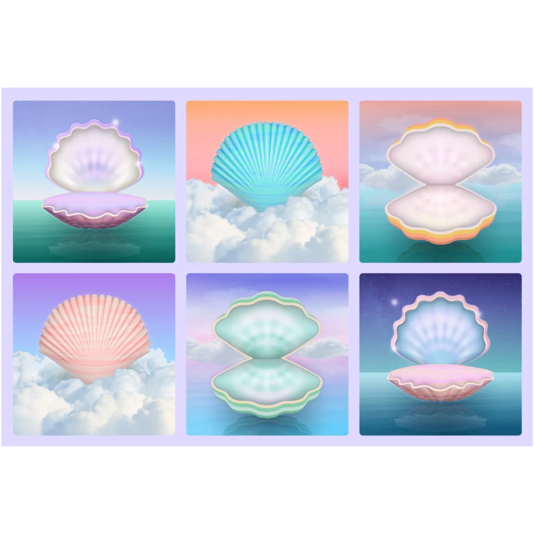 天空の貝殻素材