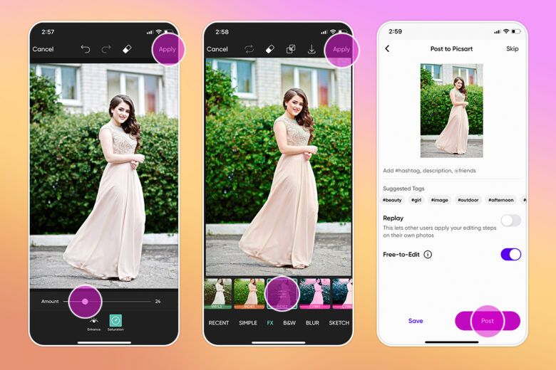 how to enhance a photo on a mobile app and add a filter 