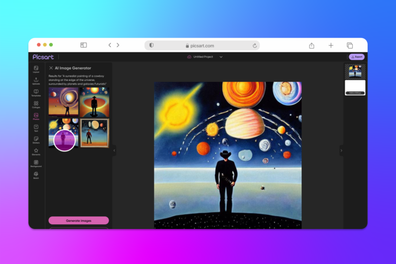 Animated GIF generator from Picsart makes AI fun again