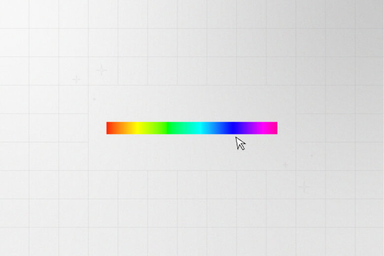 row of cmyk colors on the color wheel