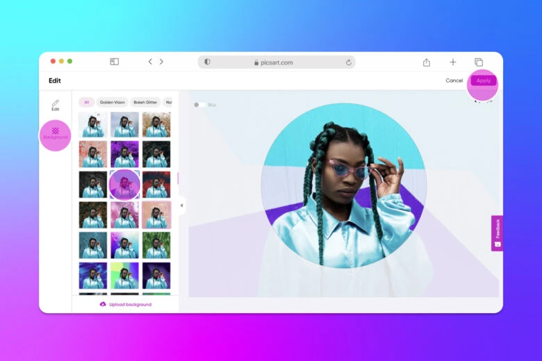 how to change the background of a profile picture for free