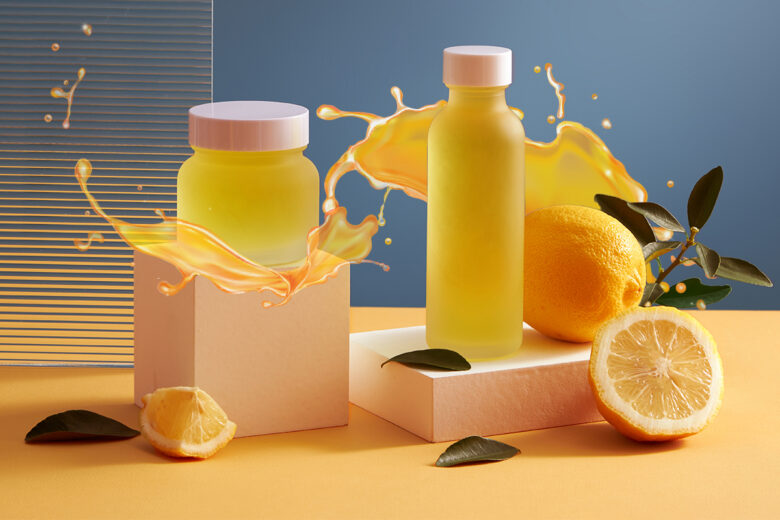 product photography example of orange juice
