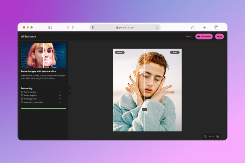 ai enhance how to on web