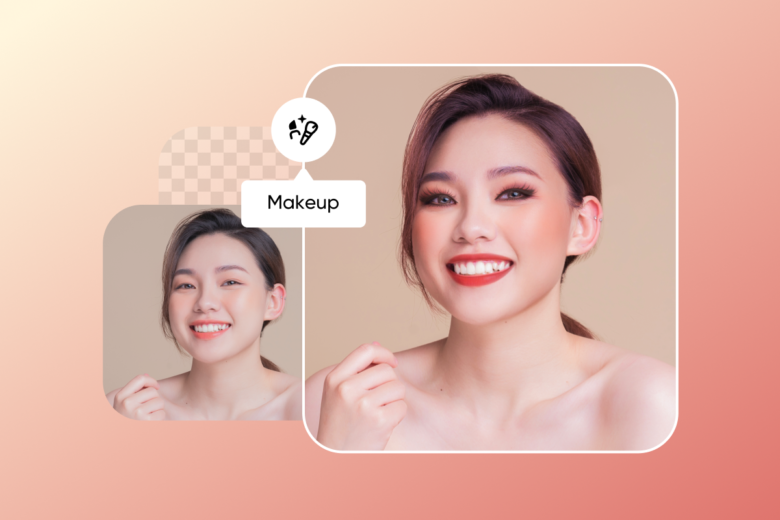 virtual makeup with face retouching