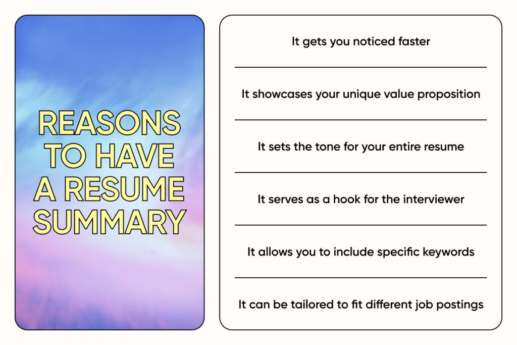 How to write a resume summary (+ 11 resume summary ideas)