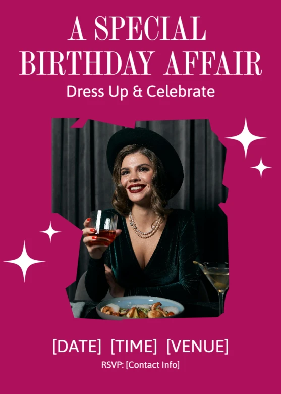 elegant birthday template