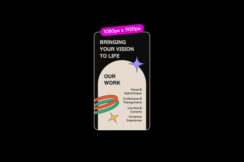 linkedin stories size