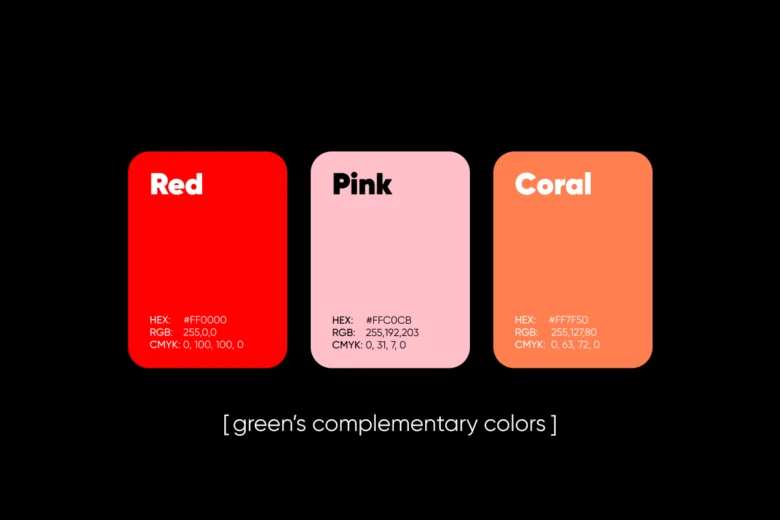 complementary colors that go with green