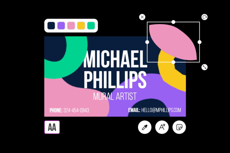 how to create a visiting card