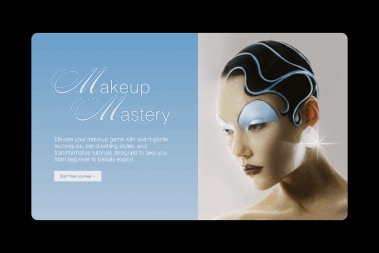 stylish, bold imagery web banner