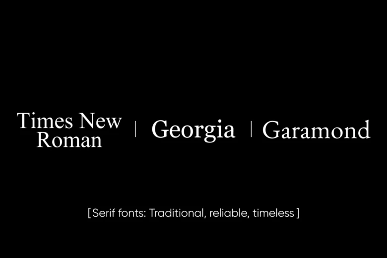 serif fonts