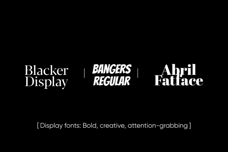 display fonts