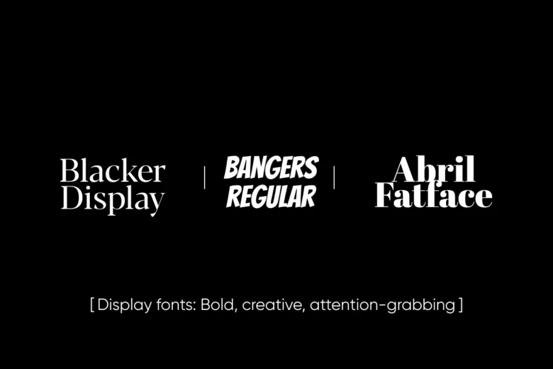 display fonts