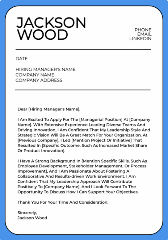 simple and effective cover letter design