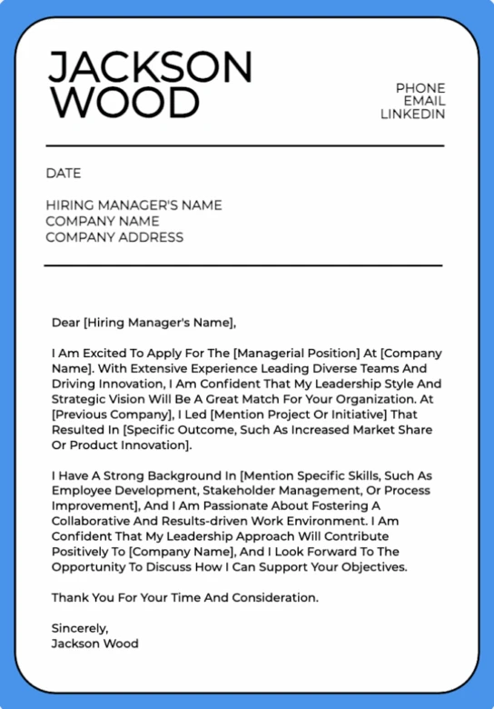 simple and effective cover letter design