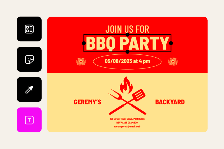 backyard barbecue invitation