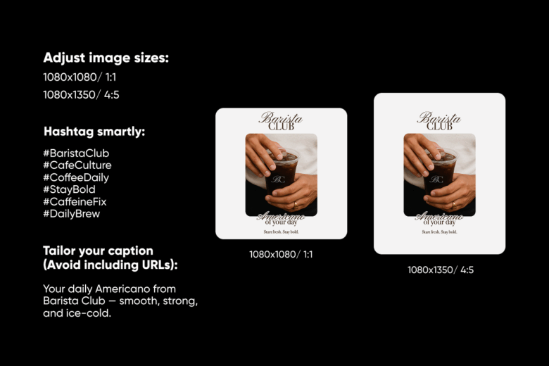 best practices for cross posting content between instagram and facebook
