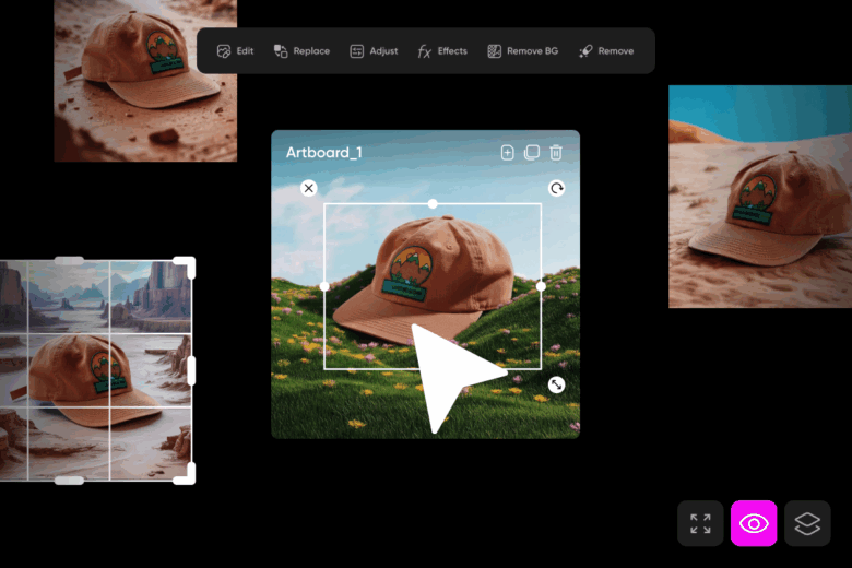 Exploring variations with Infinite Canvas