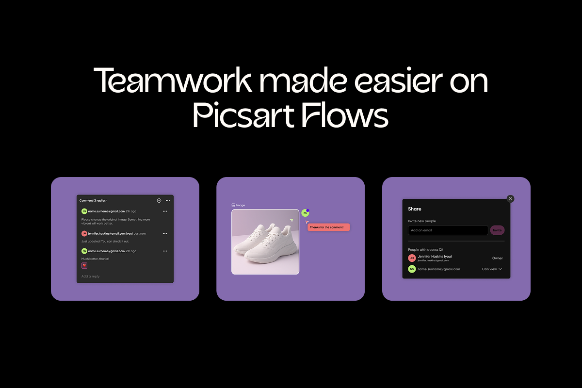 Boost creative teamwork with Picsart Flows’ new collaboration features