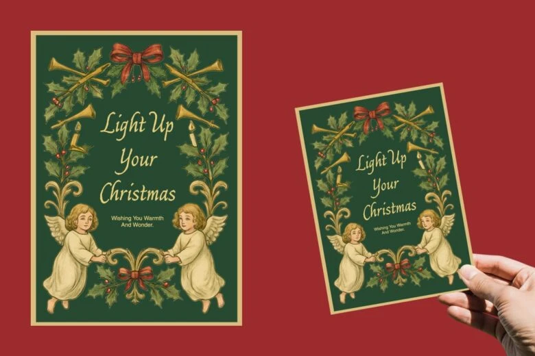 personalized christmas card photo