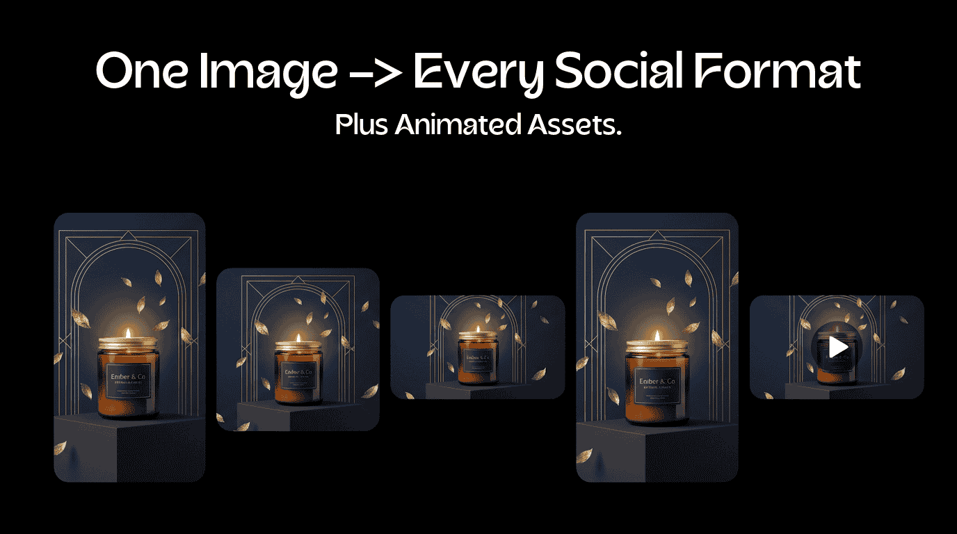 Picsart Flow: how to resize one image for every format without cropping