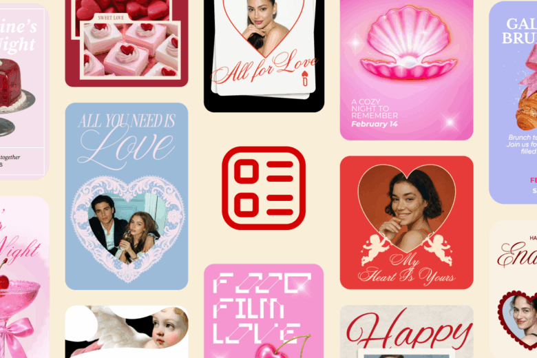 Valentines day design ideas for social media
