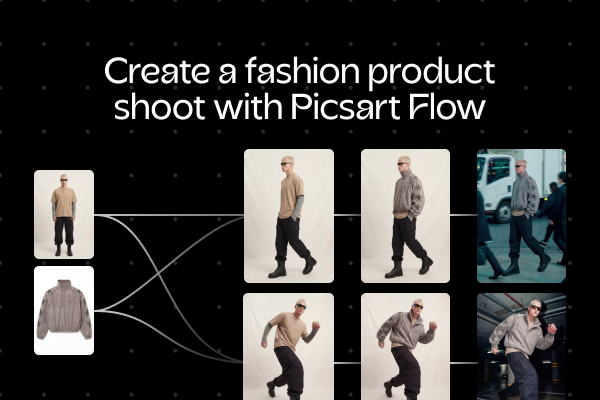 How to make AI fashion photoshoots with Picsart Flow