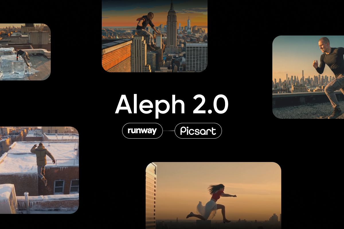 Runway Aleph 2.0 is now live in Picsart