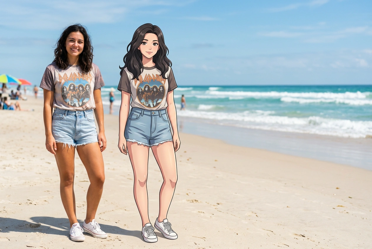 Daily Trend Drop Vol. 45: “Anime Twins” – The AI Trend Standing a Cartoon You Next to the Real You