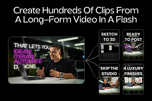 Turn 1 long form video into multiple shorts