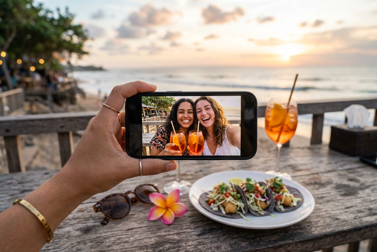 Daily Trend Drop Vol. 71: The Phone-in-Frame POV – Put Yourself Inside Your Own Vacation Shot
