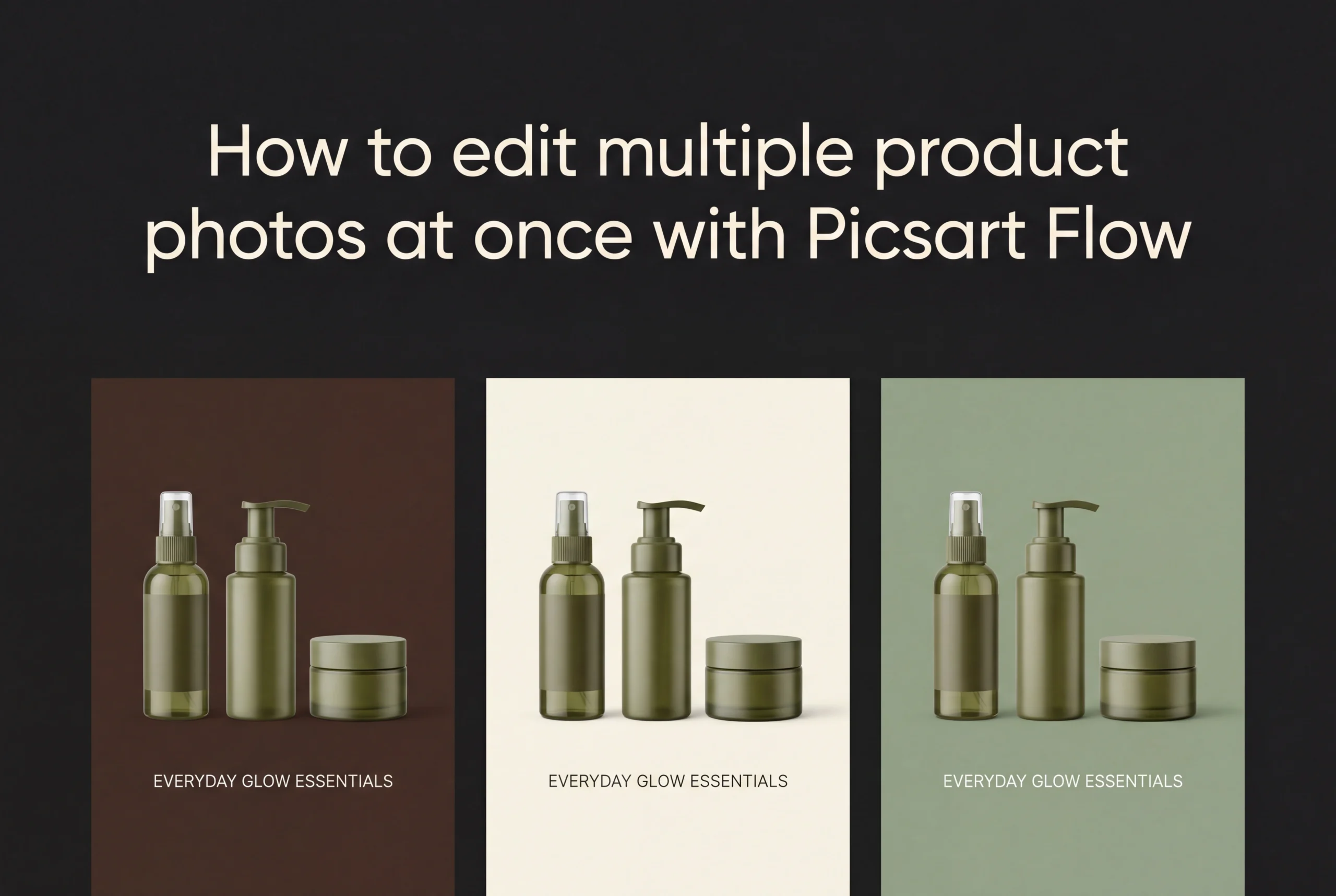 How to edit multiple product photos at once with Picsart Flow