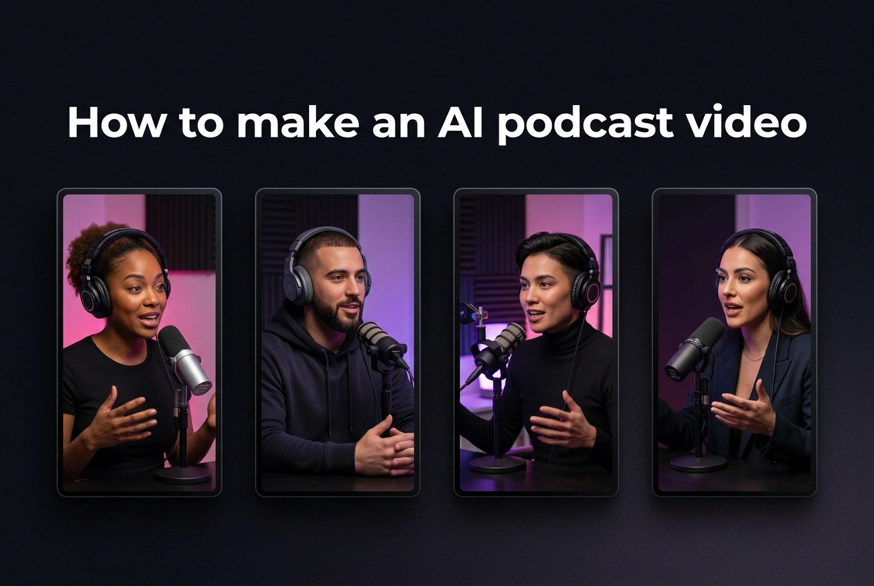 How to make an AI podcast video with Picsart Flow