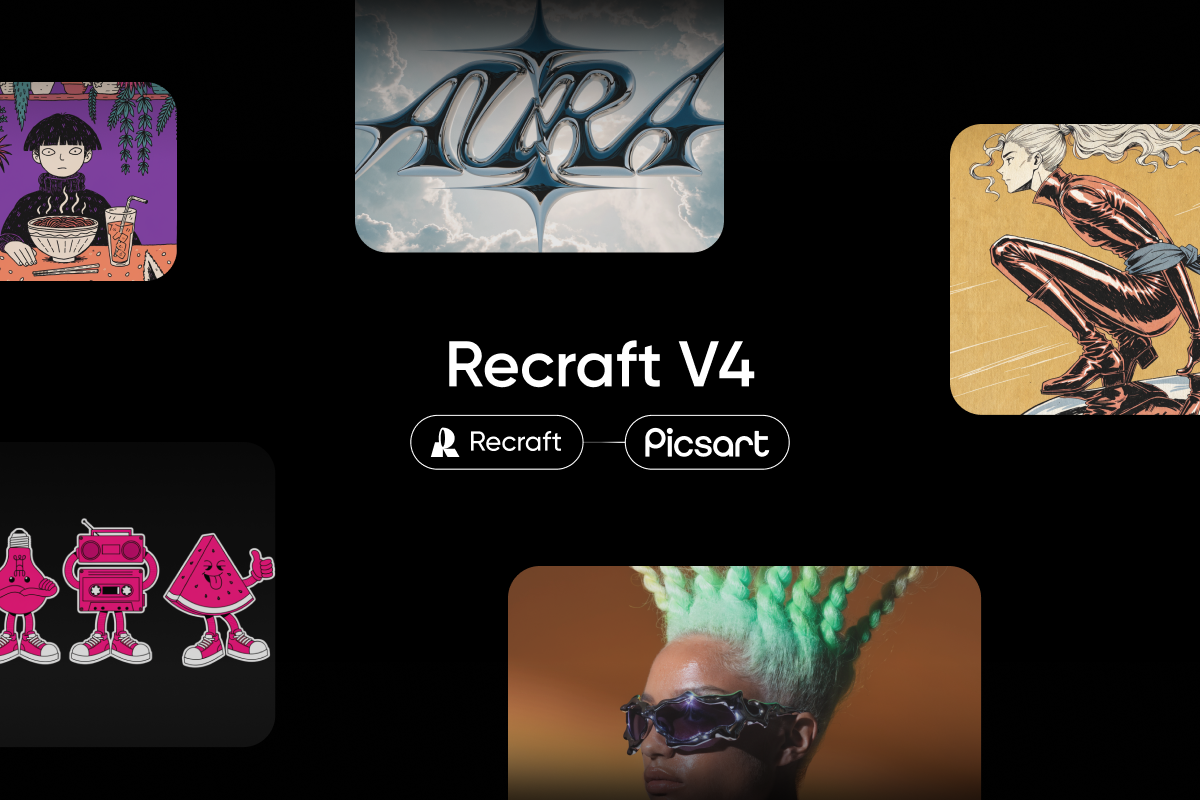 Recraft V4 Styles in Picsart: one reference, every image matches