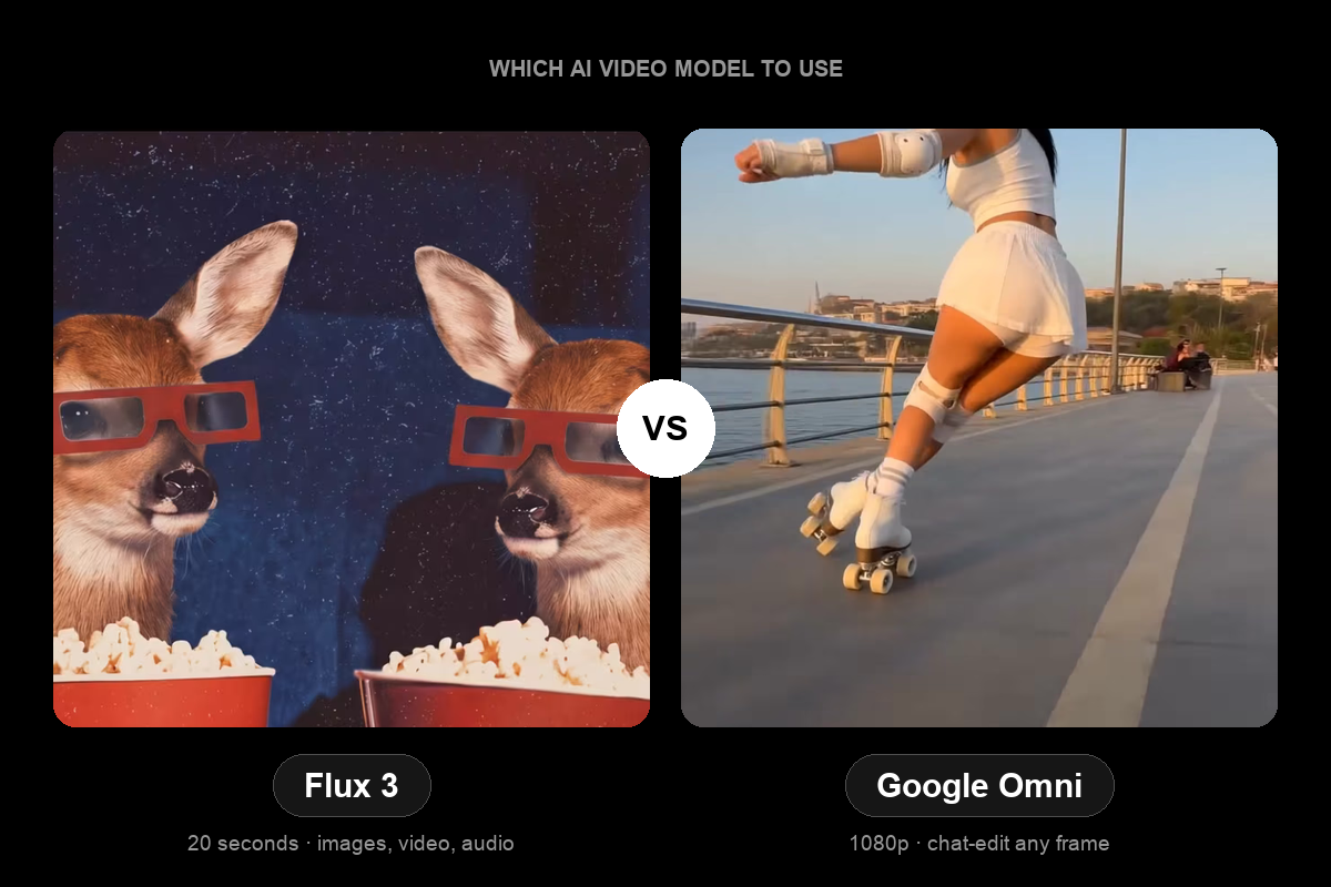 Flux 3 vs Google Omni: which multimodal model to use
