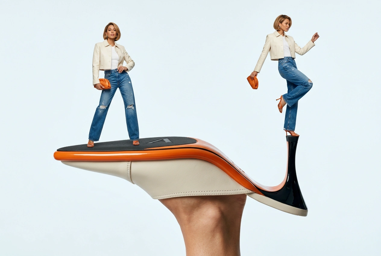 Daily Trend Drop Vol. 90: “Giant Shoe Edit” – Two Tiny Dancers on One Giant Heel