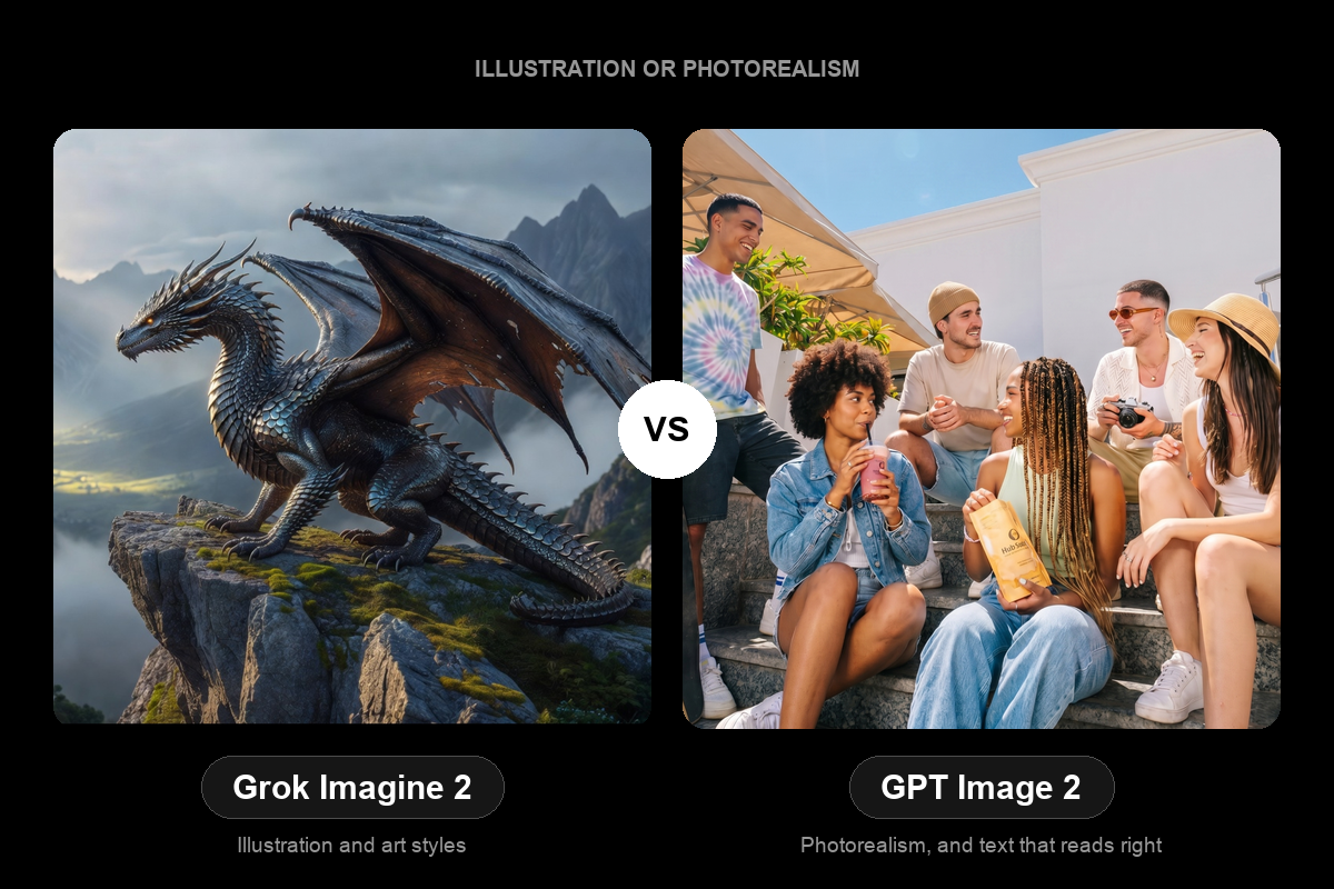 Grok Imagine 2 vs GPT Image 2: illustration or photorealism