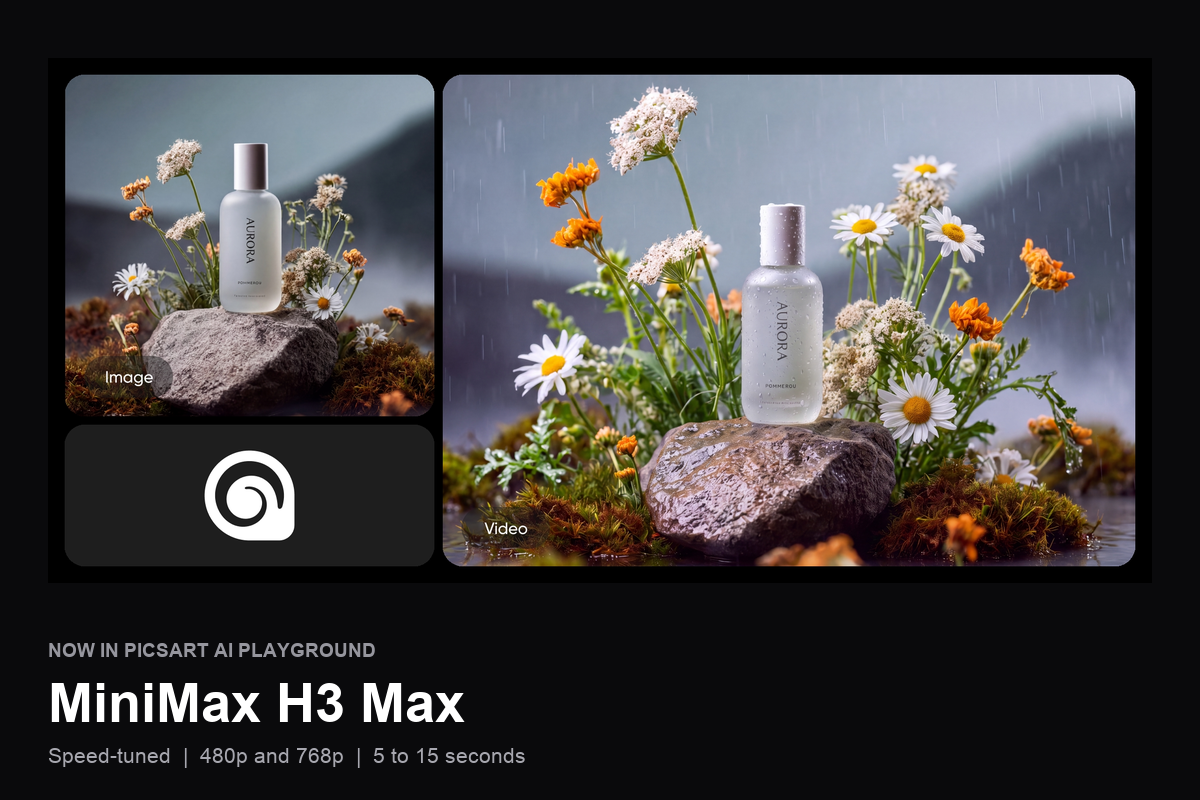 Introducing MiniMax H3 Max: fast AI video in Picsart