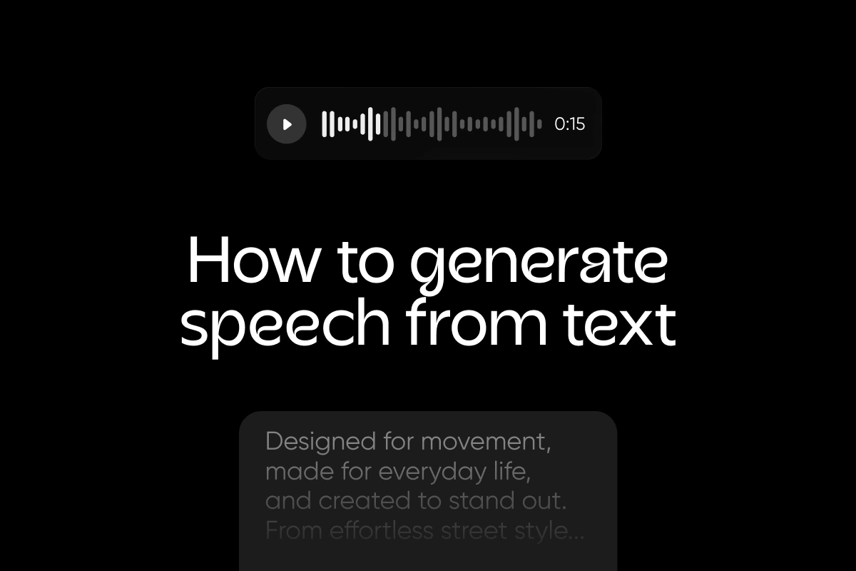How to generate speech from text with Picsart AI Playground