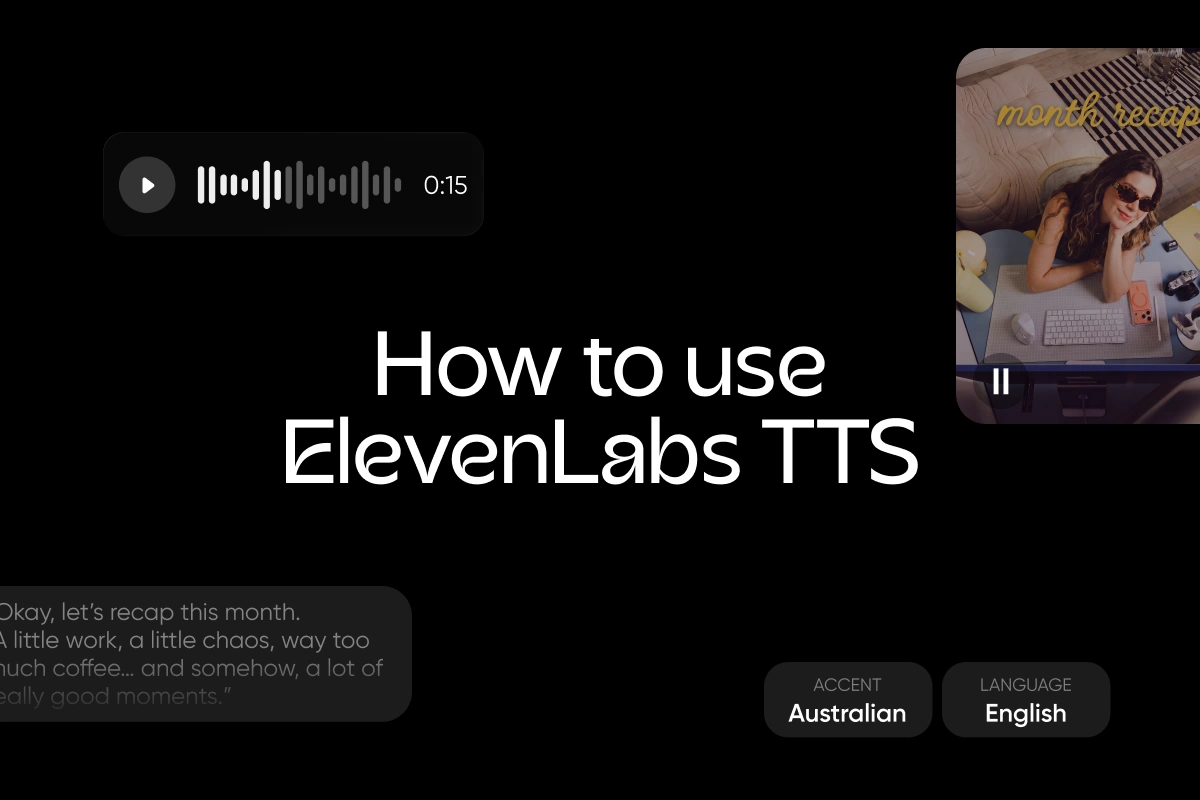 How to use ElevenLabs text to speech in Picsart